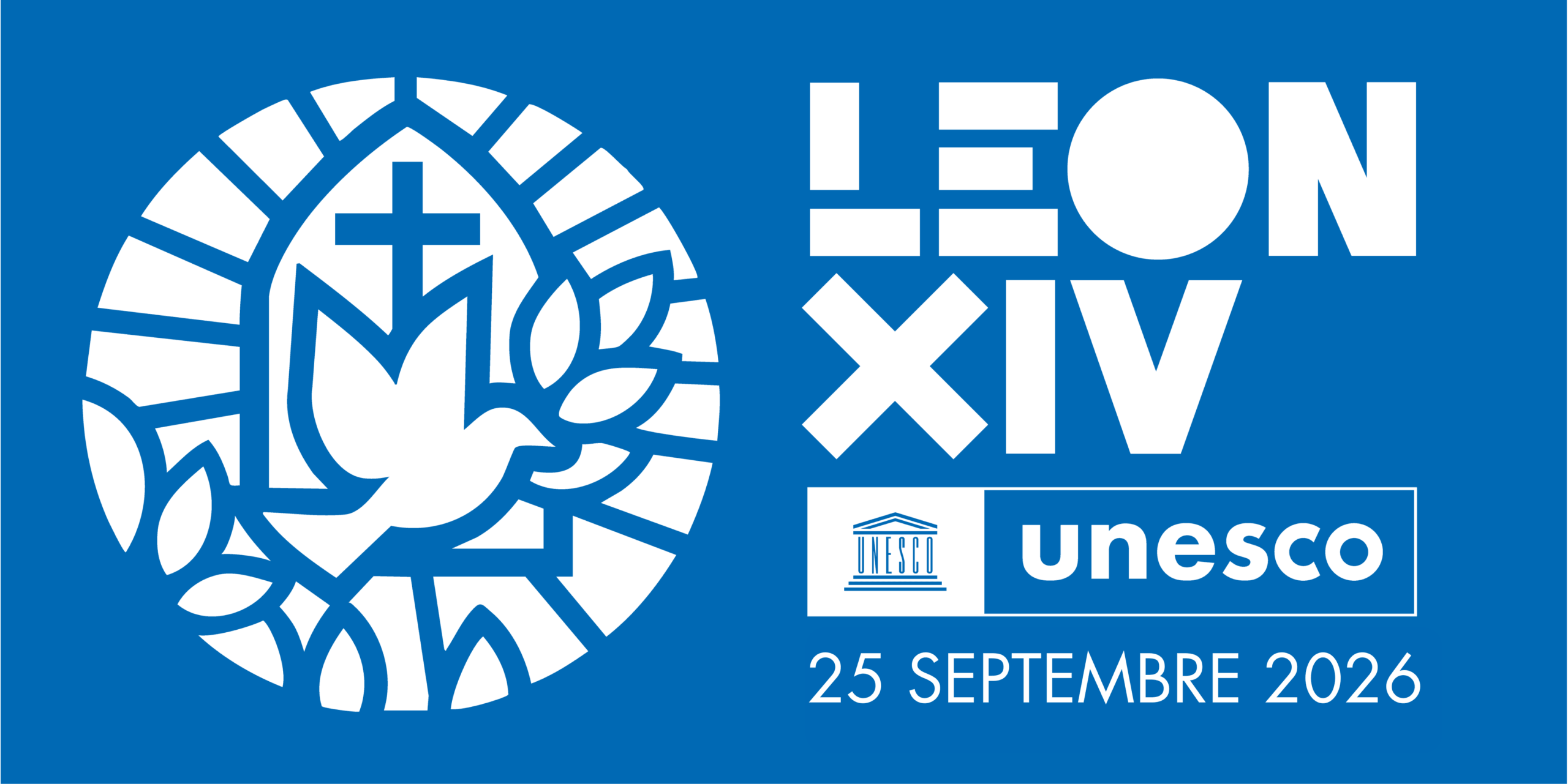 logo UNESCO pour le voyage du pape Léon XIV en septembre 2026