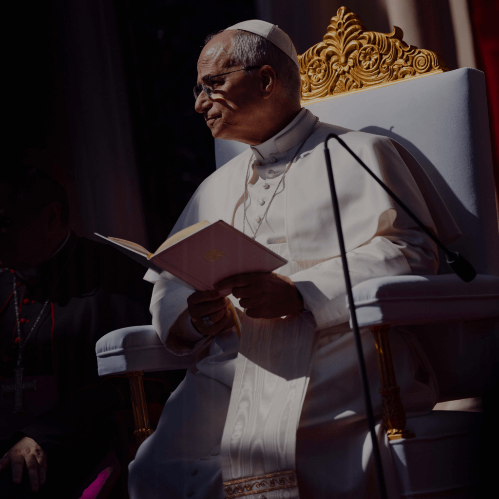 le pape Léon XIV prononçant un discours