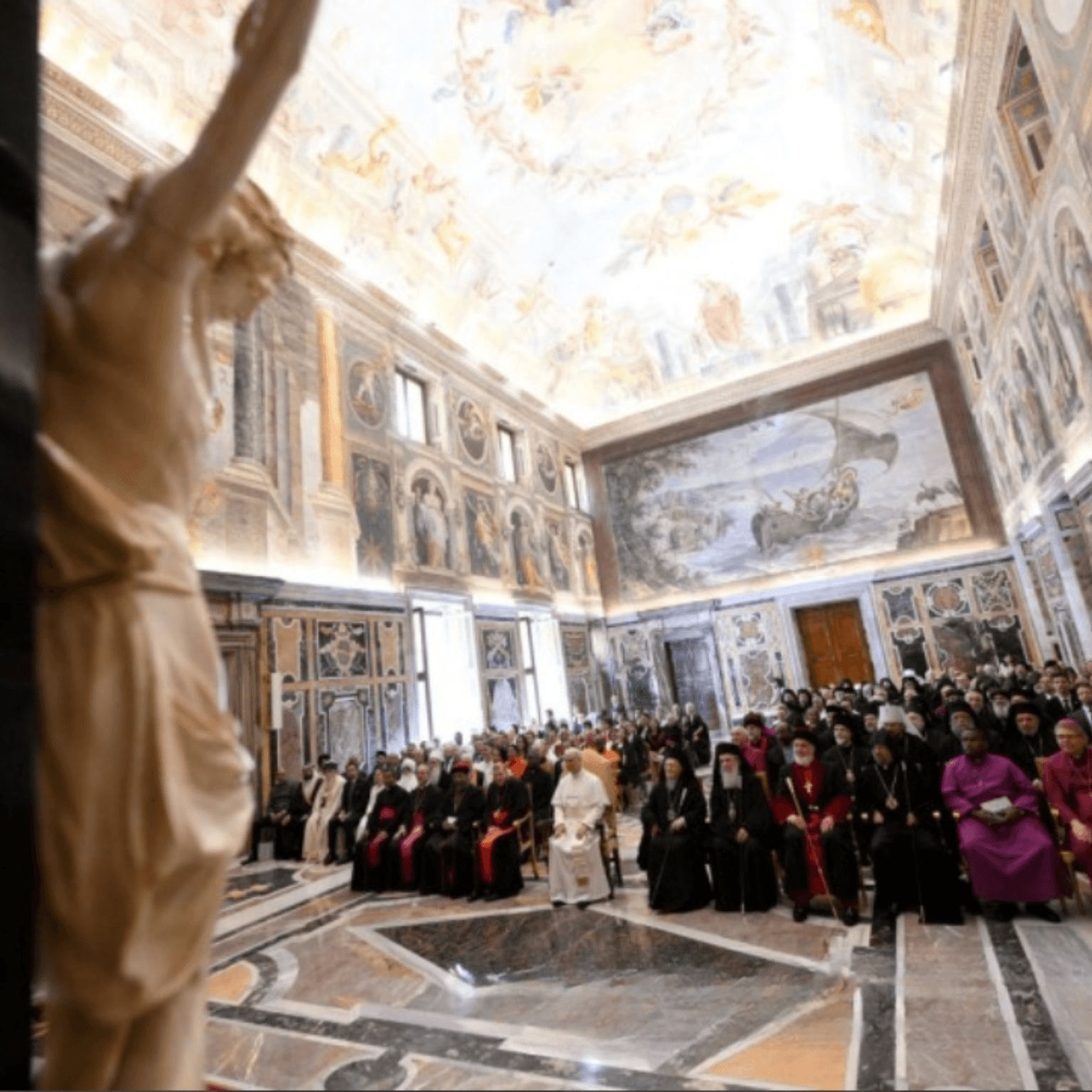 Le pape Léon XIV reçoit au Vatican, le 19 mai 2025, des représentants d’autres Églises, des communions chrétiennes et d’autres religions