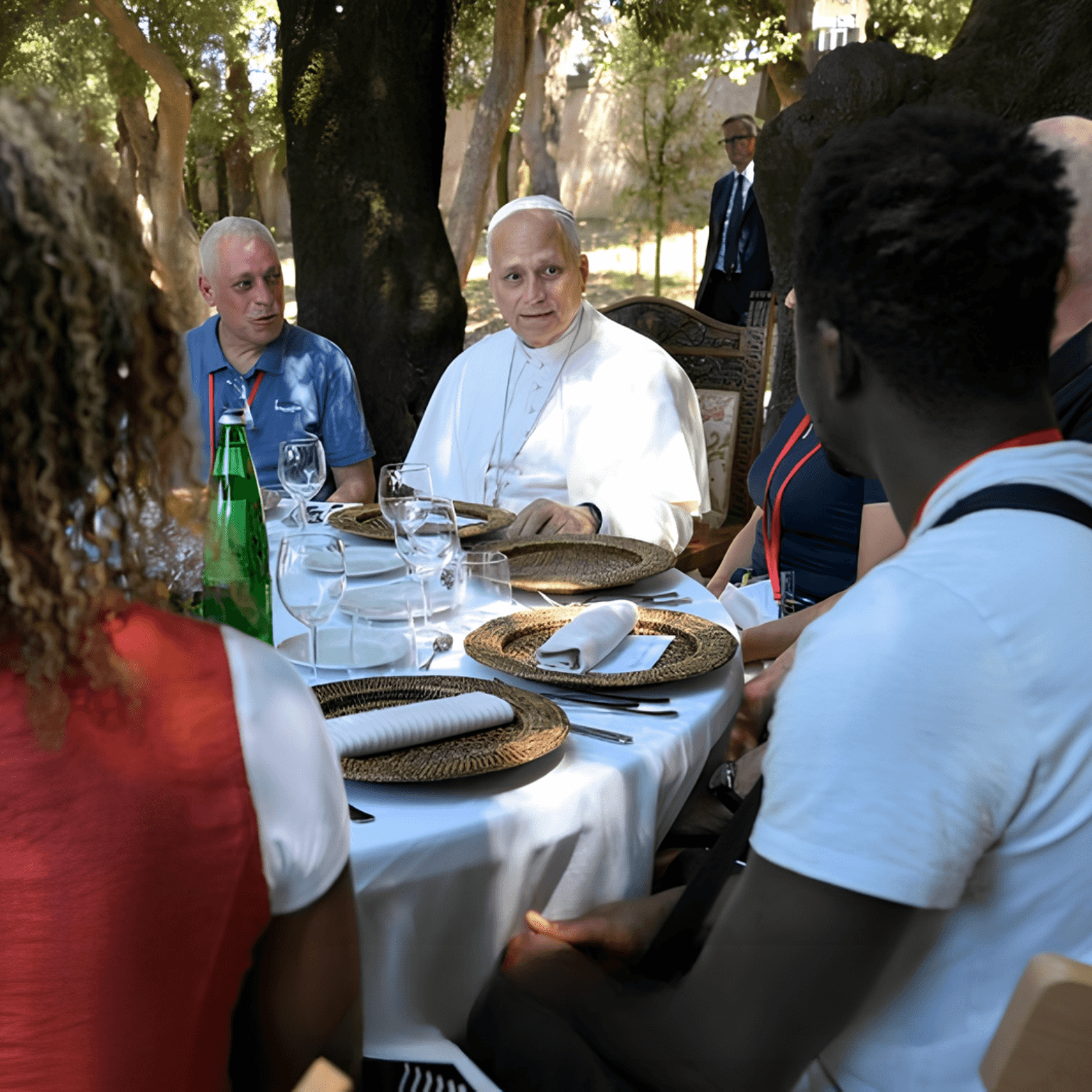 Déjeuner du Pape à Castel Gandolfo avec des personnes démunies